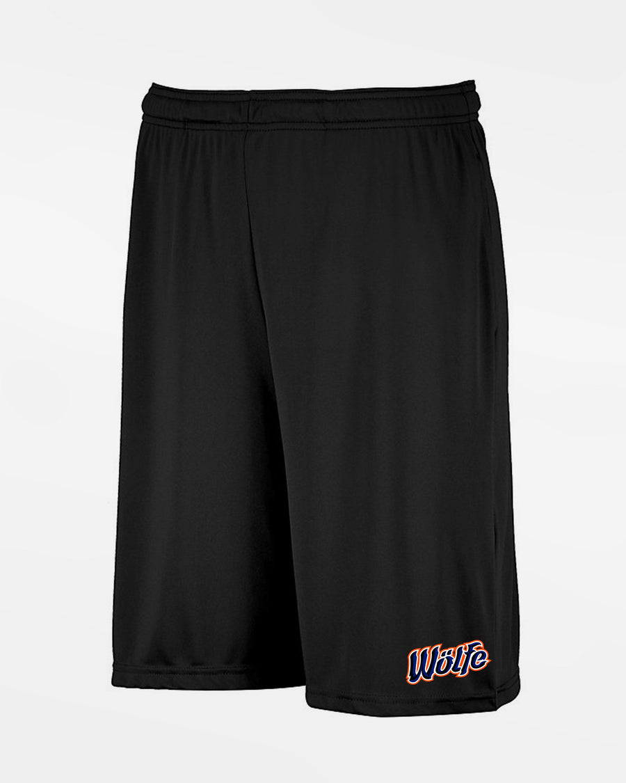 Russell Athletic Stretch-Performance Short mit Taschen "Laufer Wölfe", ORA Script, schwarz-DIAMOND PRIDE