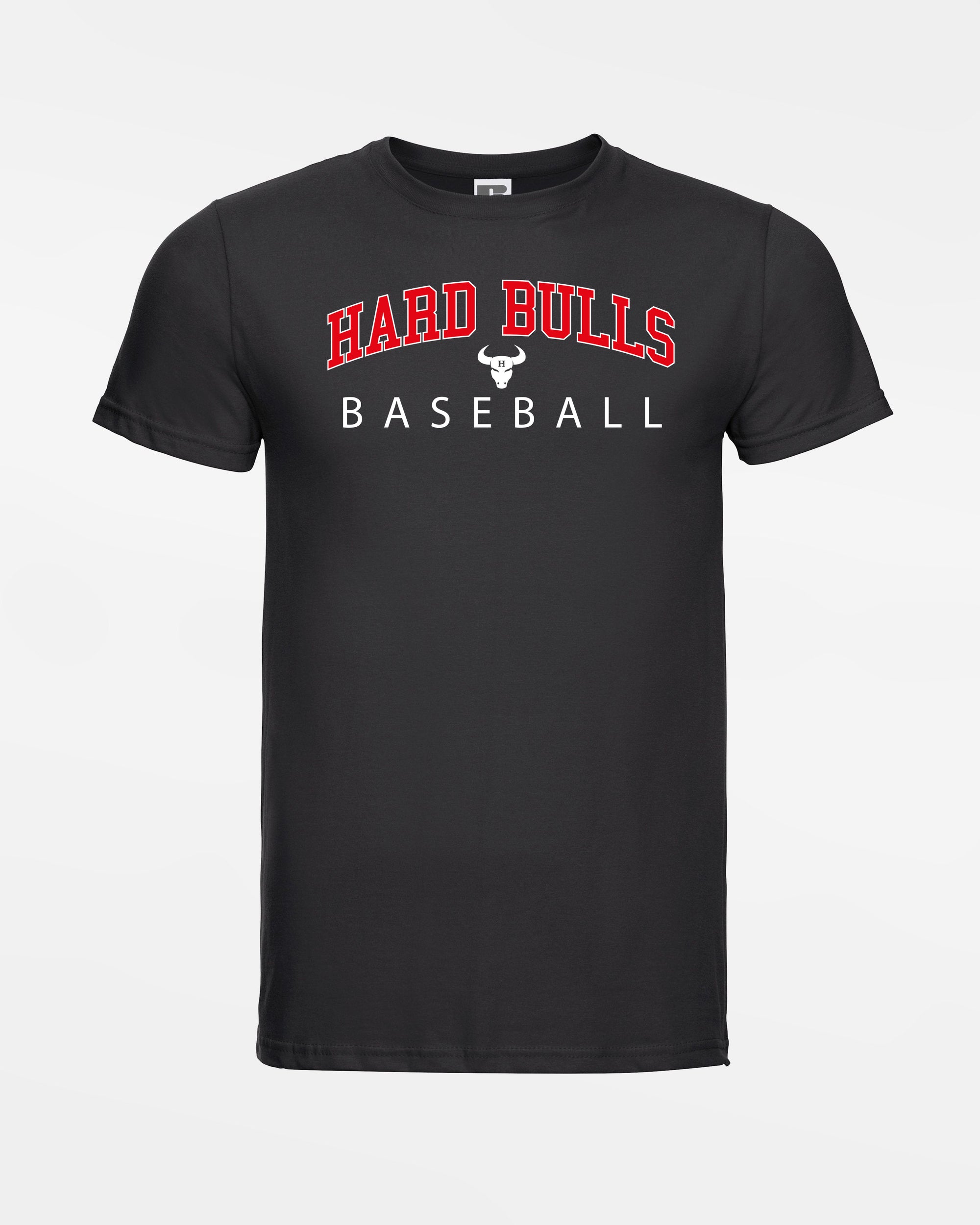 Russell Basic T-Shirt "Hard Bulls", City Baseball, schwarz-DIAMOND PRIDE