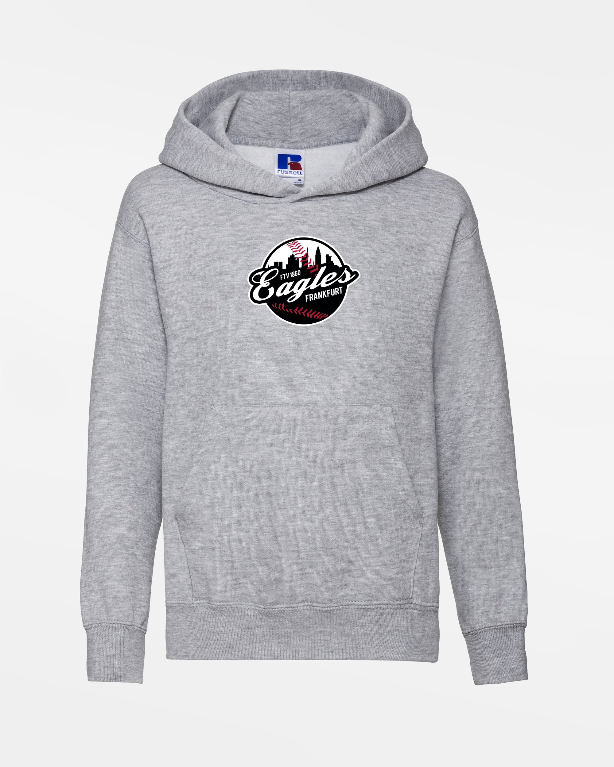 Russell Kids Basic Hoodie "Frankfurt Eagles", Crest, heather grau-DIAMOND PRIDE