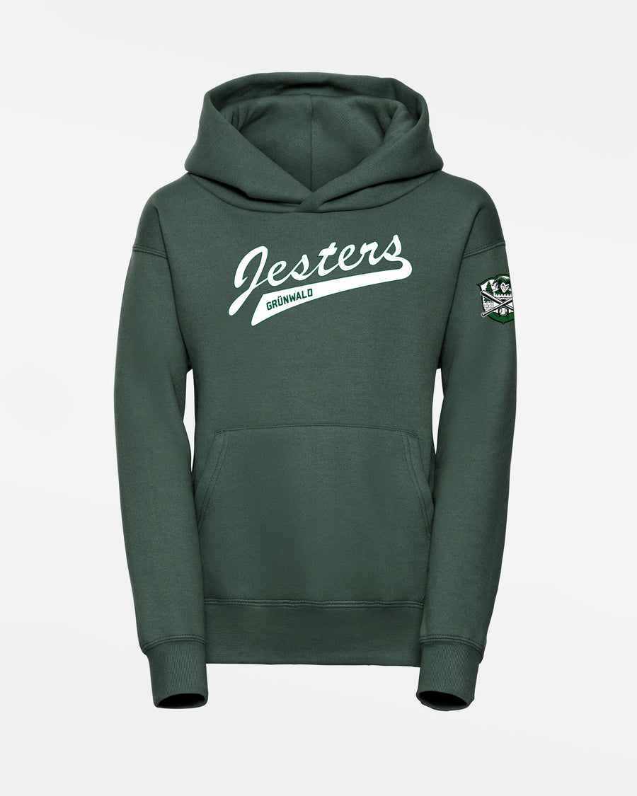 Russell Kids Basic Hoodie "Grünwald Jesters", Script & Crest, dunkelgrün-DIAMOND PRIDE