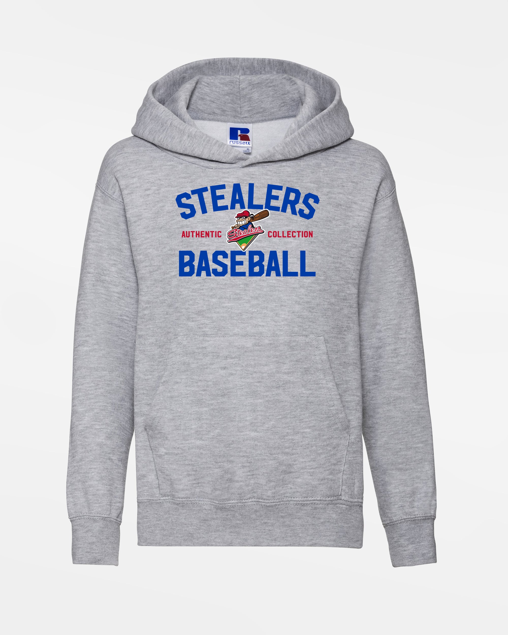 Russell Kids Basic Hoodie "Hamburg Stealers", Baseball, heather grau-DIAMOND PRIDE