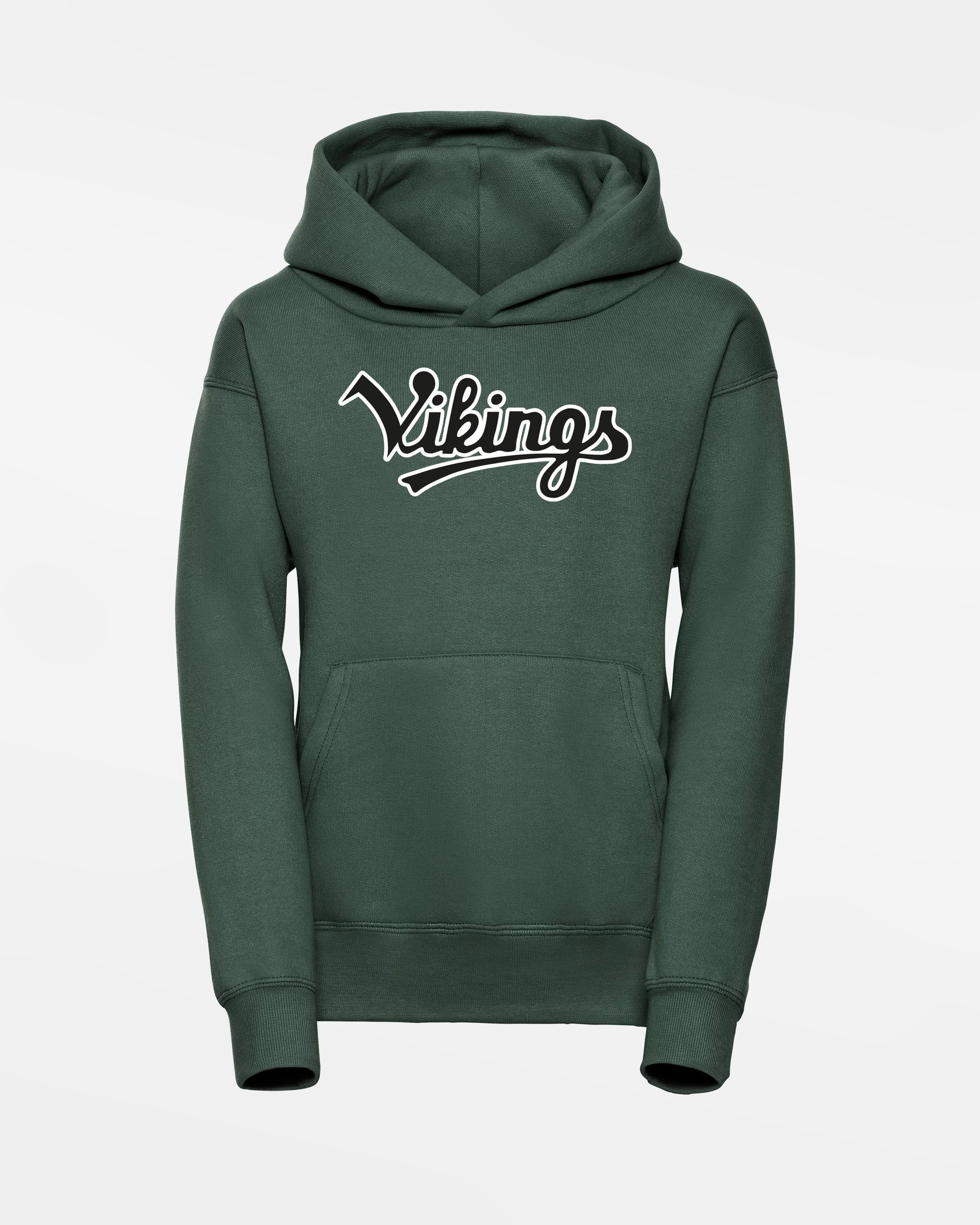 Russell Kids Basic Hoodie „Kufstein Vikings“, Script, dunkelgrün-DIAMOND PRIDE