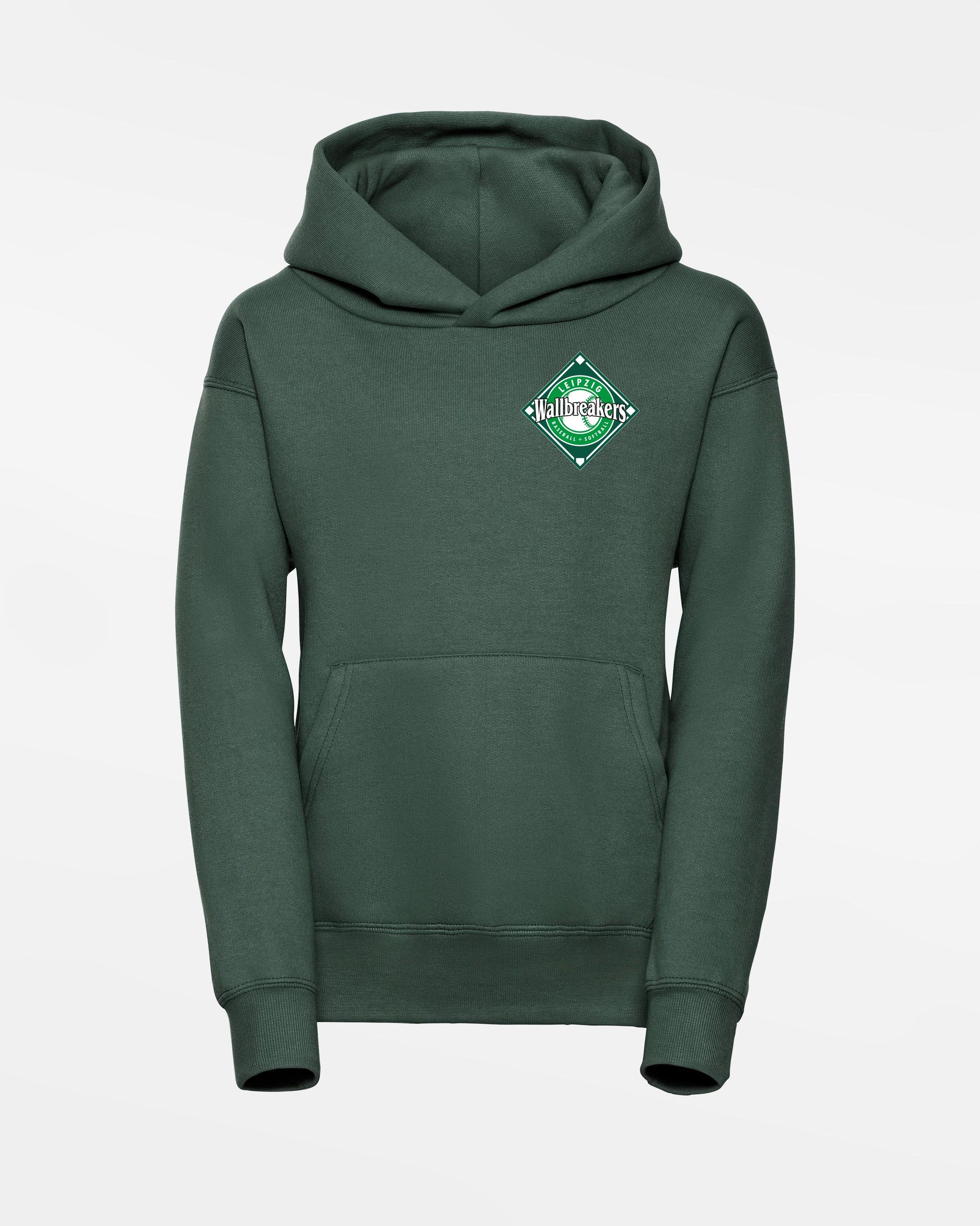 Russell Kids Basic Hoodie "Leipzig Wallbreakers", Crest & Primary Logo, dunkelgrün-DIAMOND PRIDE