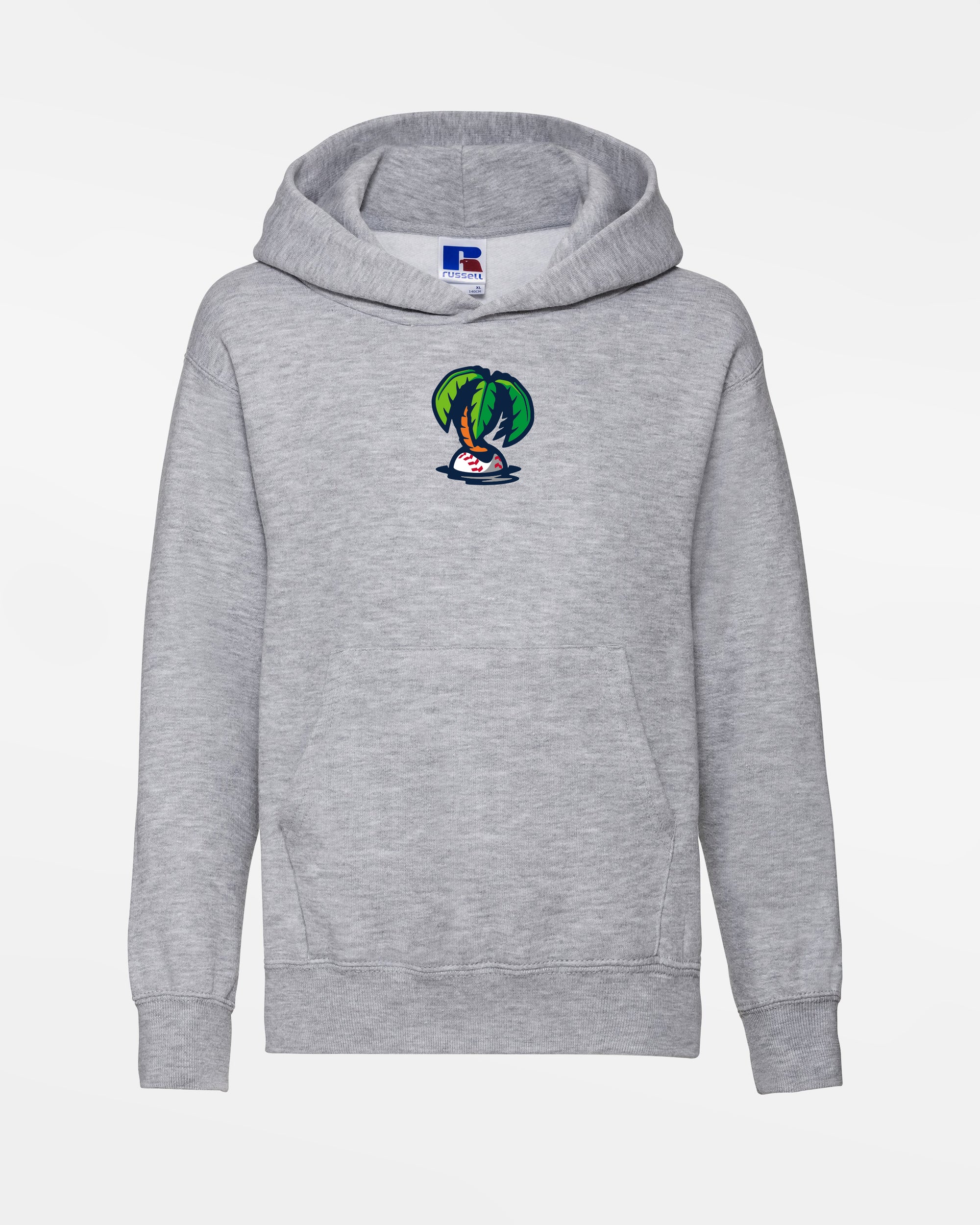 Russell Kids Basic Hoodie "Munich Caribes", Palme, heather grau-DIAMOND PRIDE