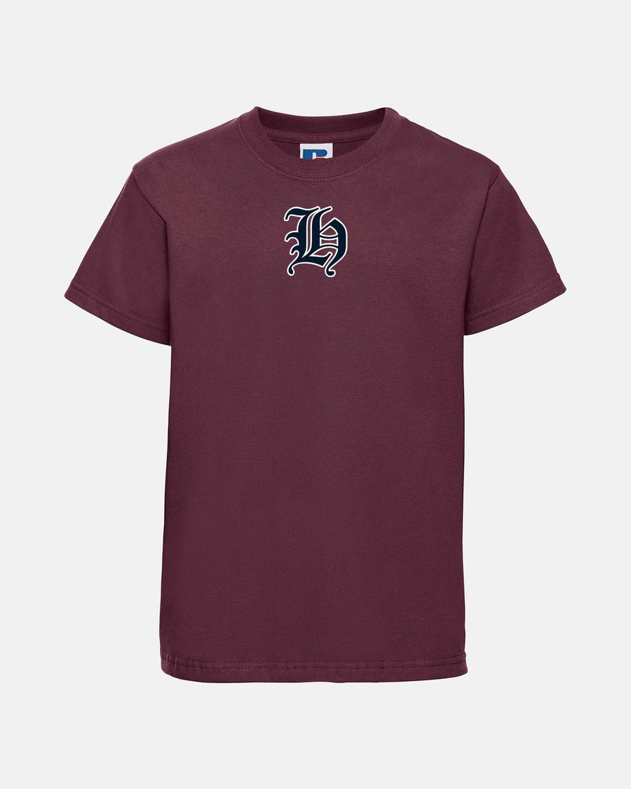 Russell Kids Basic T-Shirt "Tübingen Hawks", H, maroon-rot-DIAMOND PRIDE