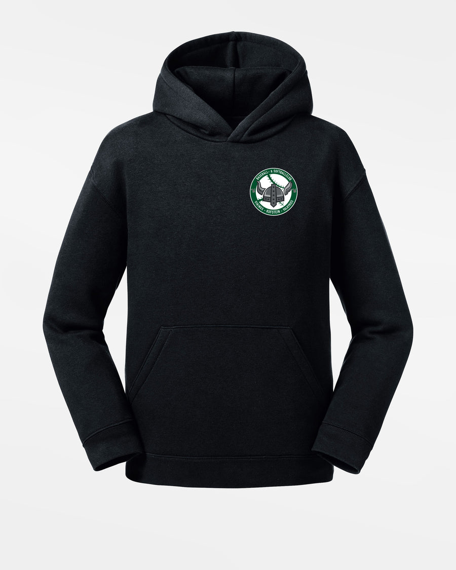Russell Kids Premium Heavy Hoodie „Kufstein Vikings“, Crest, schwarz-DIAMOND PRIDE