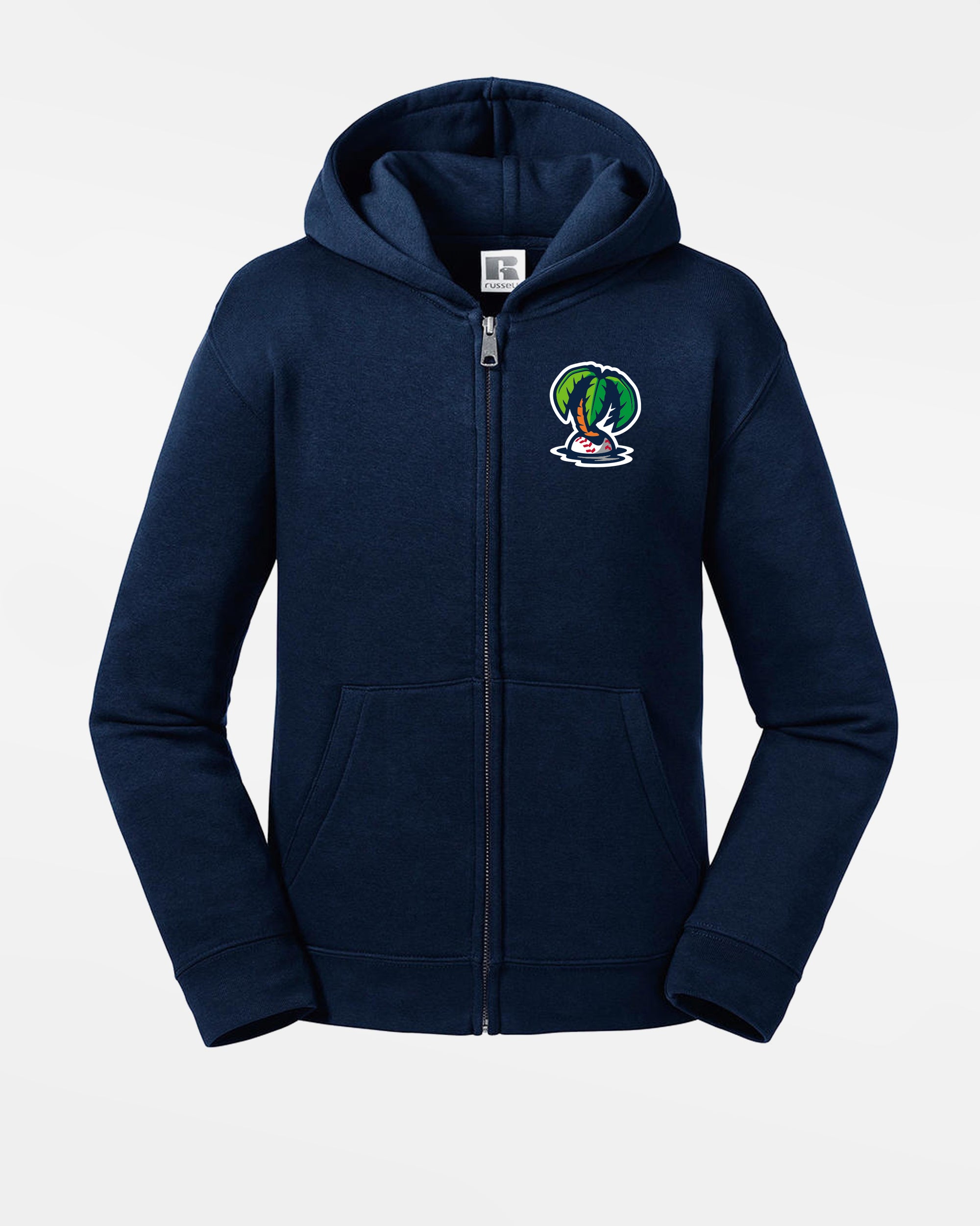 Russell Kids Premium Heavy Zip-Hoodie "Munich Caribes", Palme, navy blau-DIAMOND PRIDE