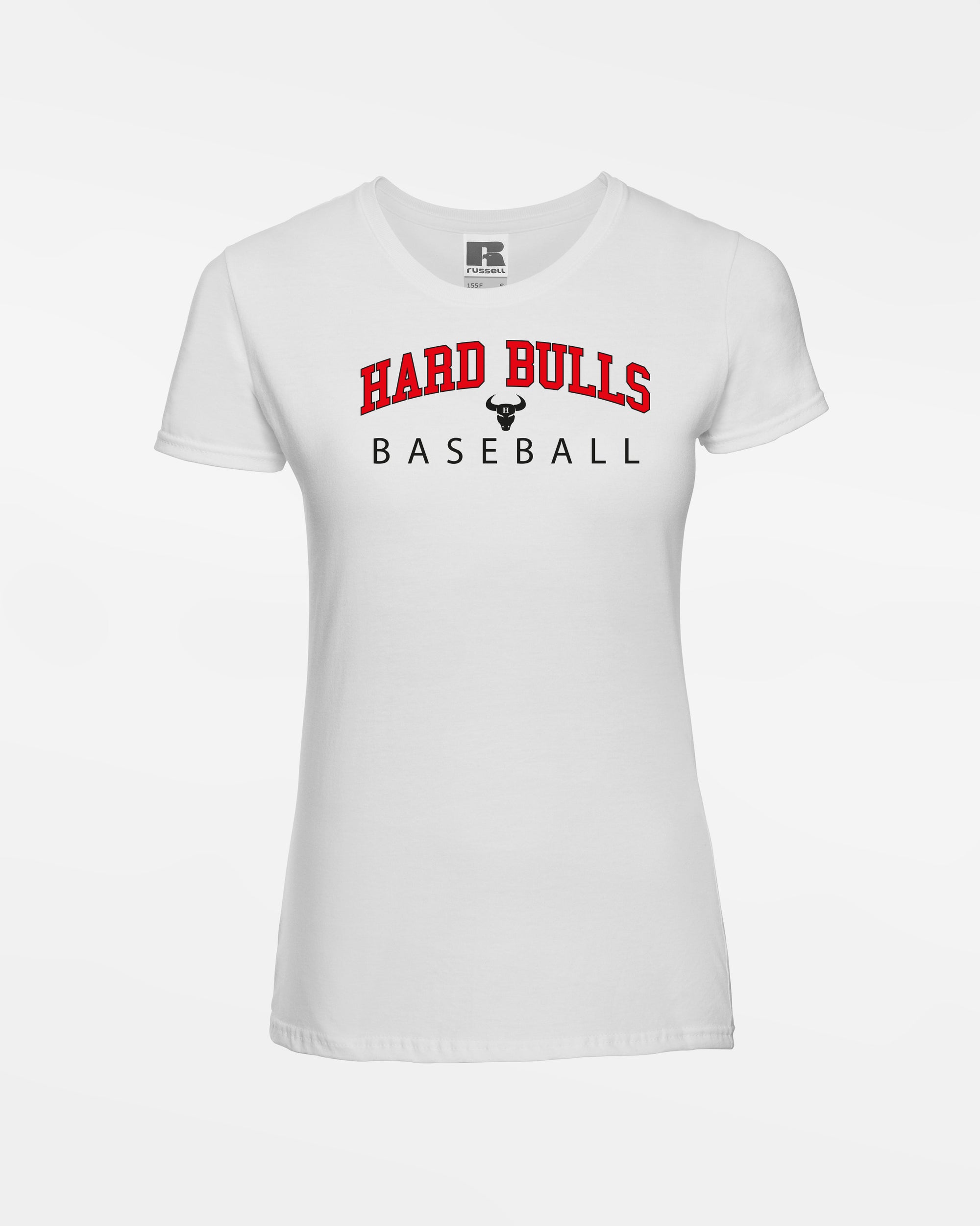 Russell Ladies Basic T-Shirt "Hard Bulls", City Baseball, weiss-DIAMOND PRIDE