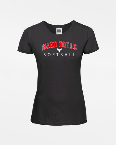 Russell Ladies Basic T-Shirt "Hard Bulls", City Softball, schwarz-DIAMOND PRIDE