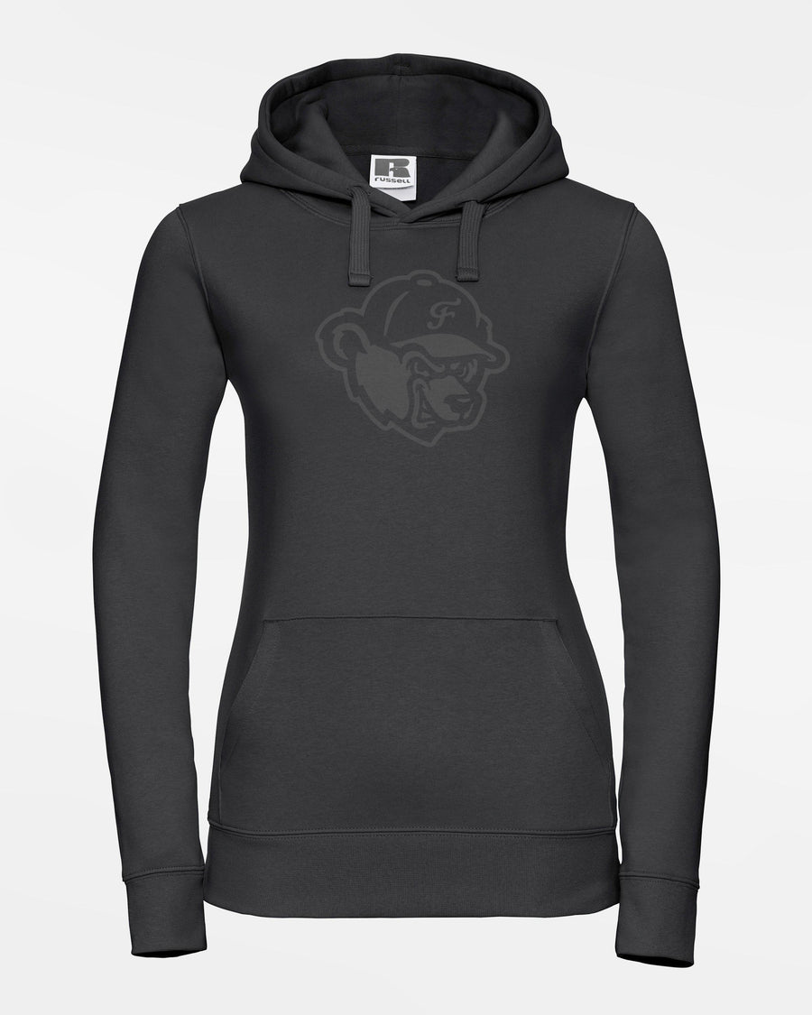 Russell Ladies Premium Heavy Hoodie "Freising Grizzlies", All-Black Bear, schwarz-DIAMOND PRIDE