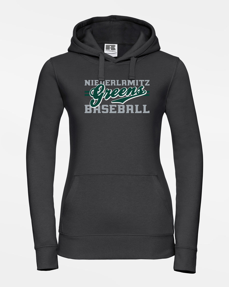 Russell Ladies Premium Heavy Hoodie "Niederlamitz Greens", Primary Logo, schwarz-DIAMOND PRIDE