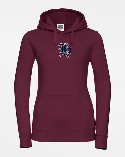 Russell Ladies Premium Heavy Hoodie "Tübingen Hawks", H, maroon rot-DIAMOND PRIDE