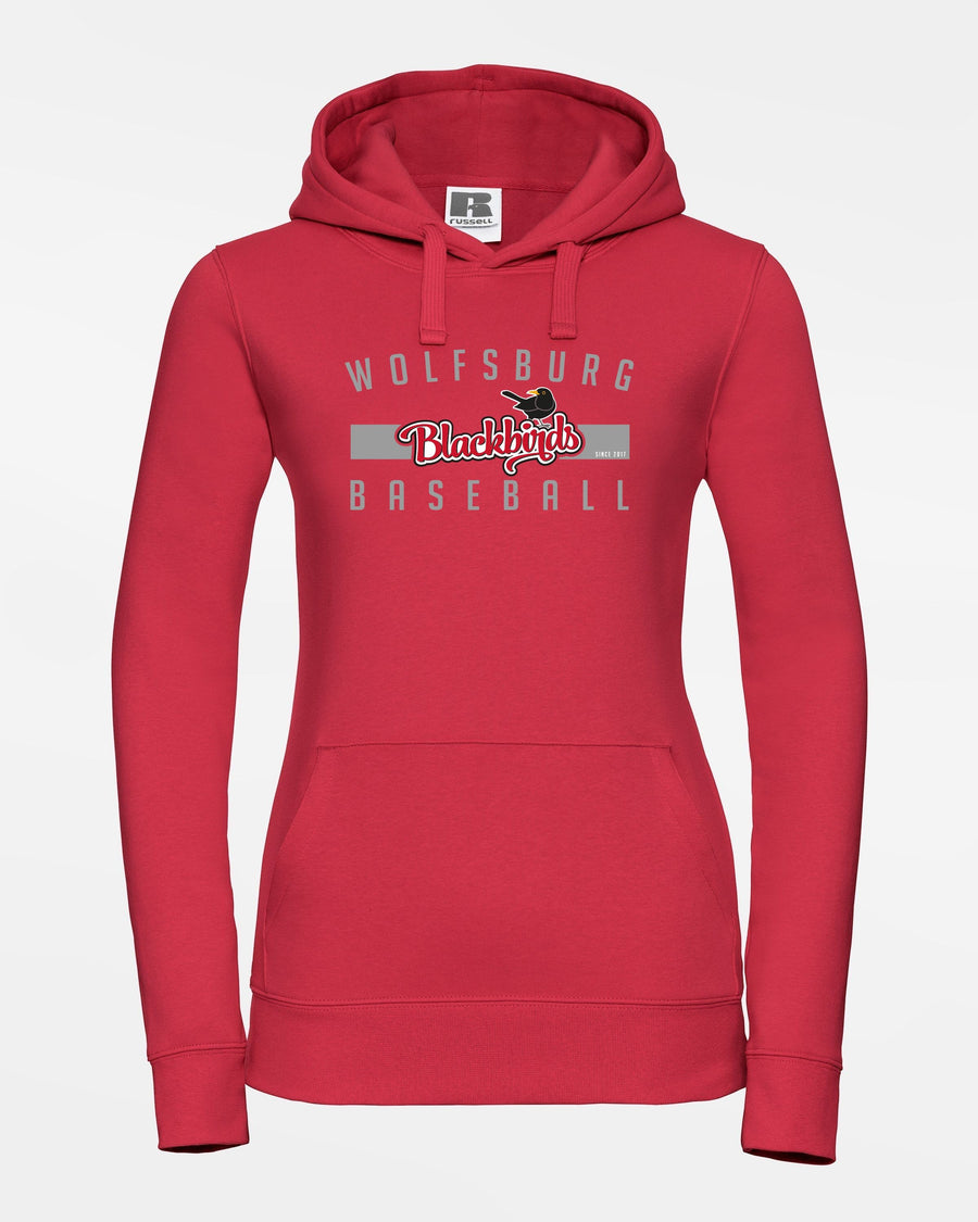 Russell Ladies Premium Heavy Hoodie "Wolfsburg Blackbirds", Script, rot-DIAMOND PRIDE
