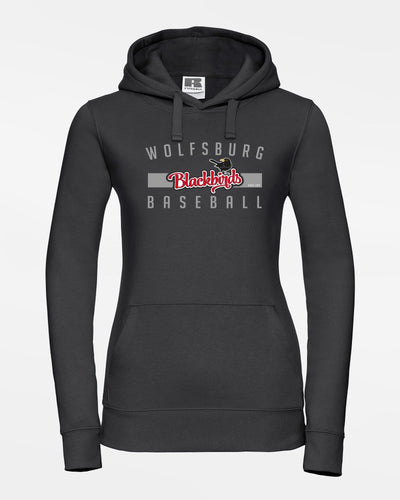 Russell Ladies Premium Heavy Hoodie "Wolfsburg Blackbirds", Script, schwarz-DIAMOND PRIDE