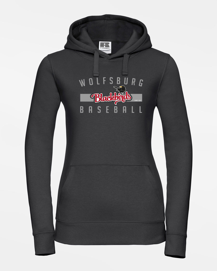 Russell Ladies Premium Heavy Hoodie "Wolfsburg Blackbirds", Script, schwarz-DIAMOND PRIDE