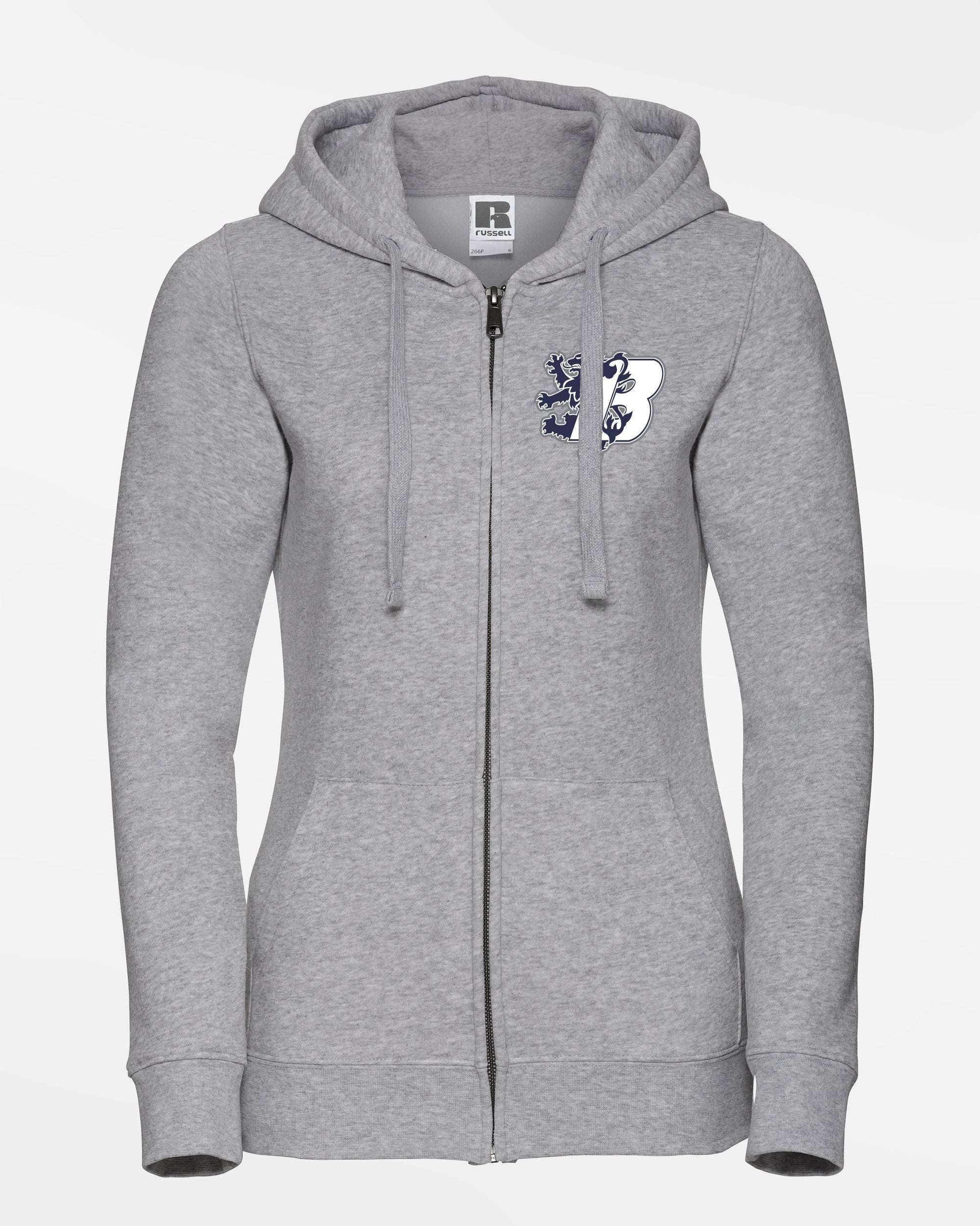 Russell Ladies Premium Heavy Zip-Hoodie "Braunschweig 89ers", B, heather grau-DIAMOND PRIDE