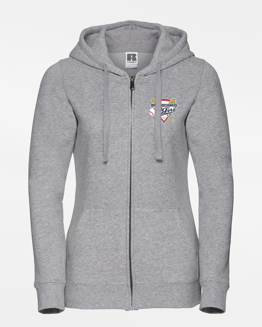 Russell Ladies Premium Heavy Zip-Hoodie "Braunschweig 89ers", Primary Logo, heather grau-DIAMOND PRIDE