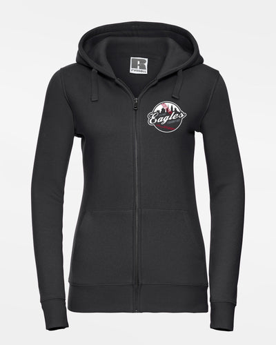 Russell Ladies Premium Heavy Zip-Hoodie "Frankfurt Eagles", Crest, schwarz-DIAMOND PRIDE