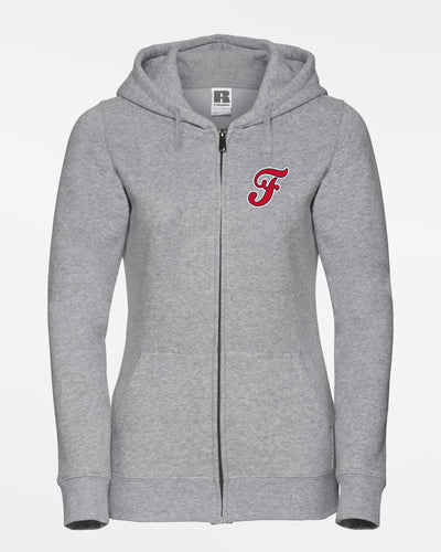 Russell Ladies Premium Heavy Zip-Hoodie "Frankfurt Eagles", F, heather grau-DIAMOND PRIDE