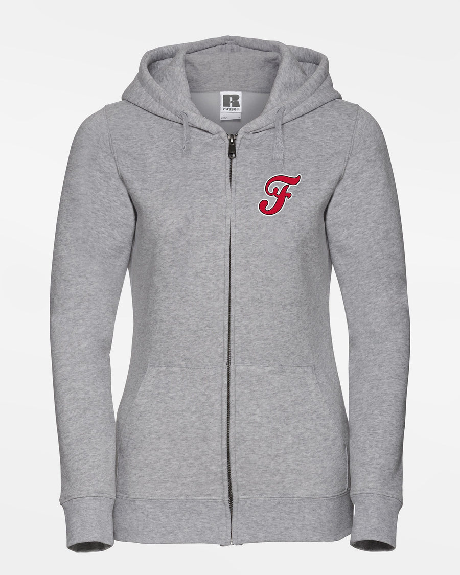 Russell Ladies Premium Heavy Zip-Hoodie "Frankfurt Eagles", F, heather grau-DIAMOND PRIDE