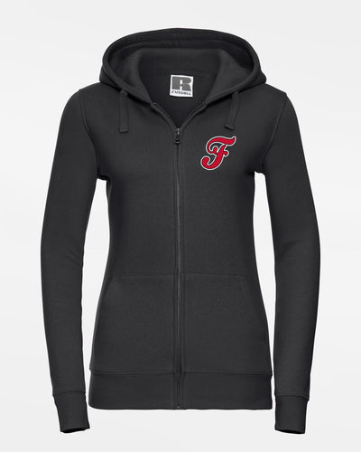 Russell Ladies Premium Heavy Zip-Hoodie "Frankfurt Eagles", F, schwarz-DIAMOND PRIDE