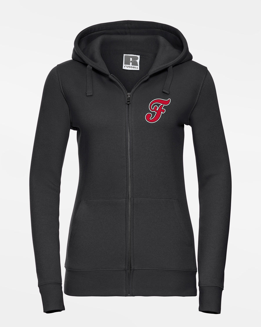 Russell Ladies Premium Heavy Zip-Hoodie "Frankfurt Eagles", F, schwarz-DIAMOND PRIDE