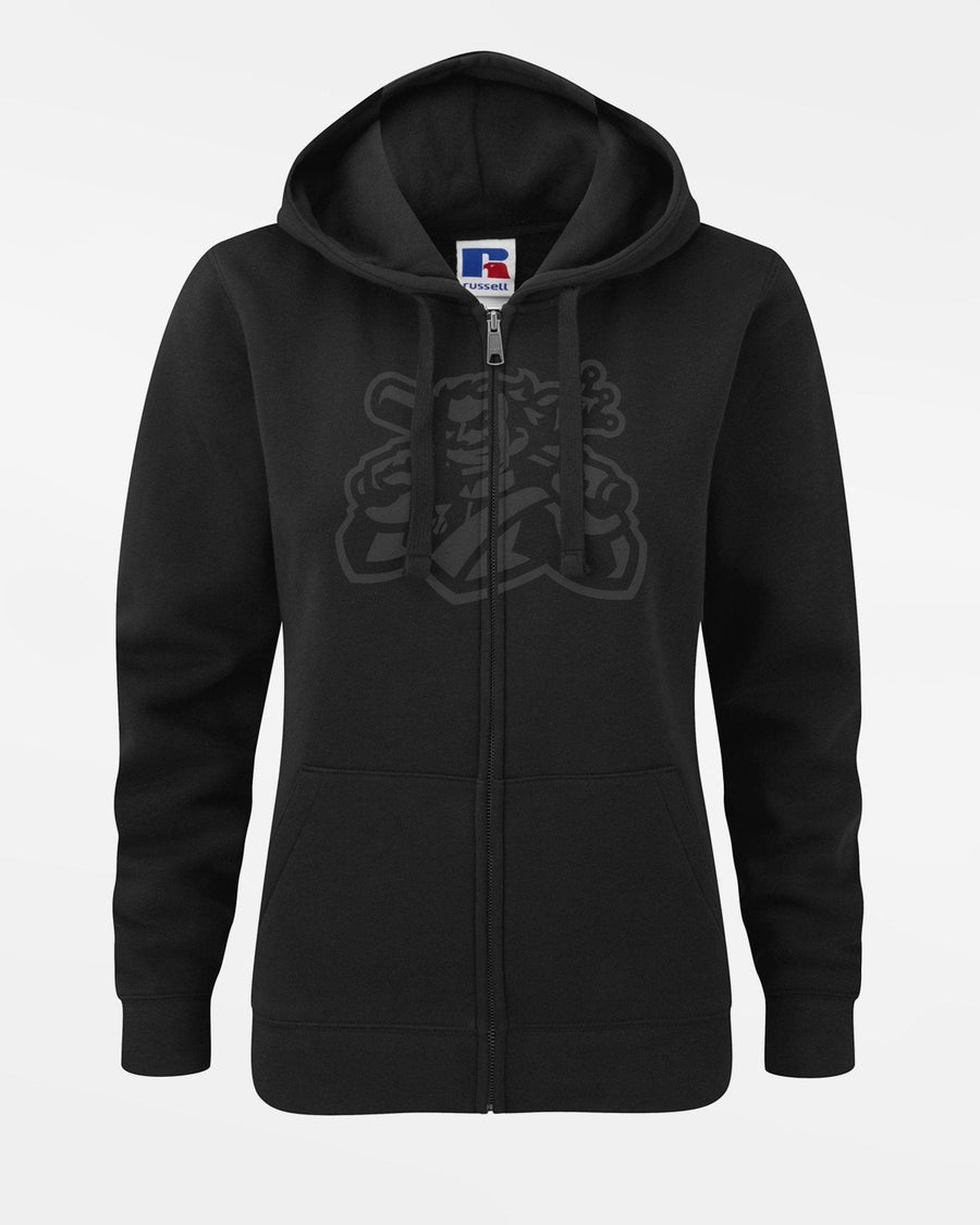 Russell Ladies Premium Heavy Zip-Hoodie "Füssen Royal Bavarians", All-Black Portrait, schwarz-DIAMOND PRIDE