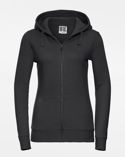 Russell Ladies Premium Heavy Zip-Hoodie "Füssen Royal Bavarians", RB, schwarz-DIAMOND PRIDE