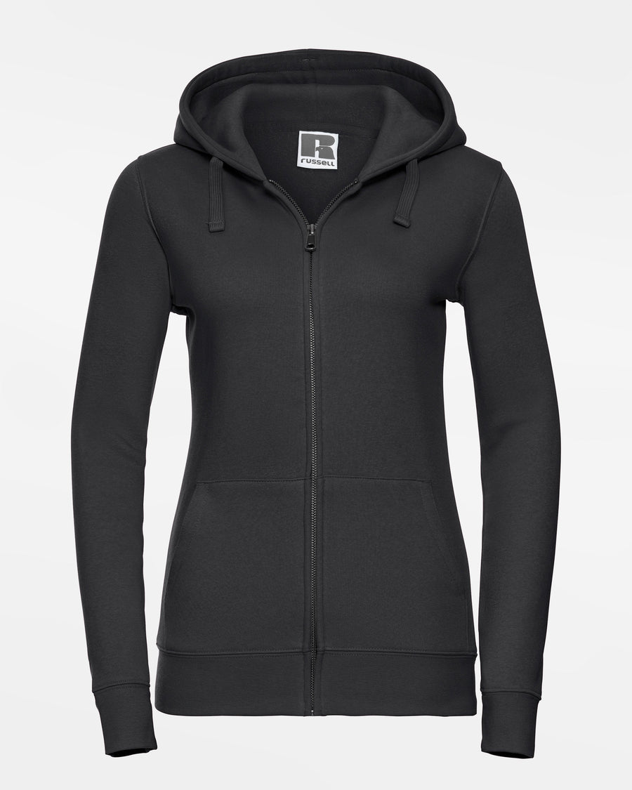Russell Ladies Premium Heavy Zip-Hoodie "Füssen Royal Bavarians", RB, schwarz-DIAMOND PRIDE