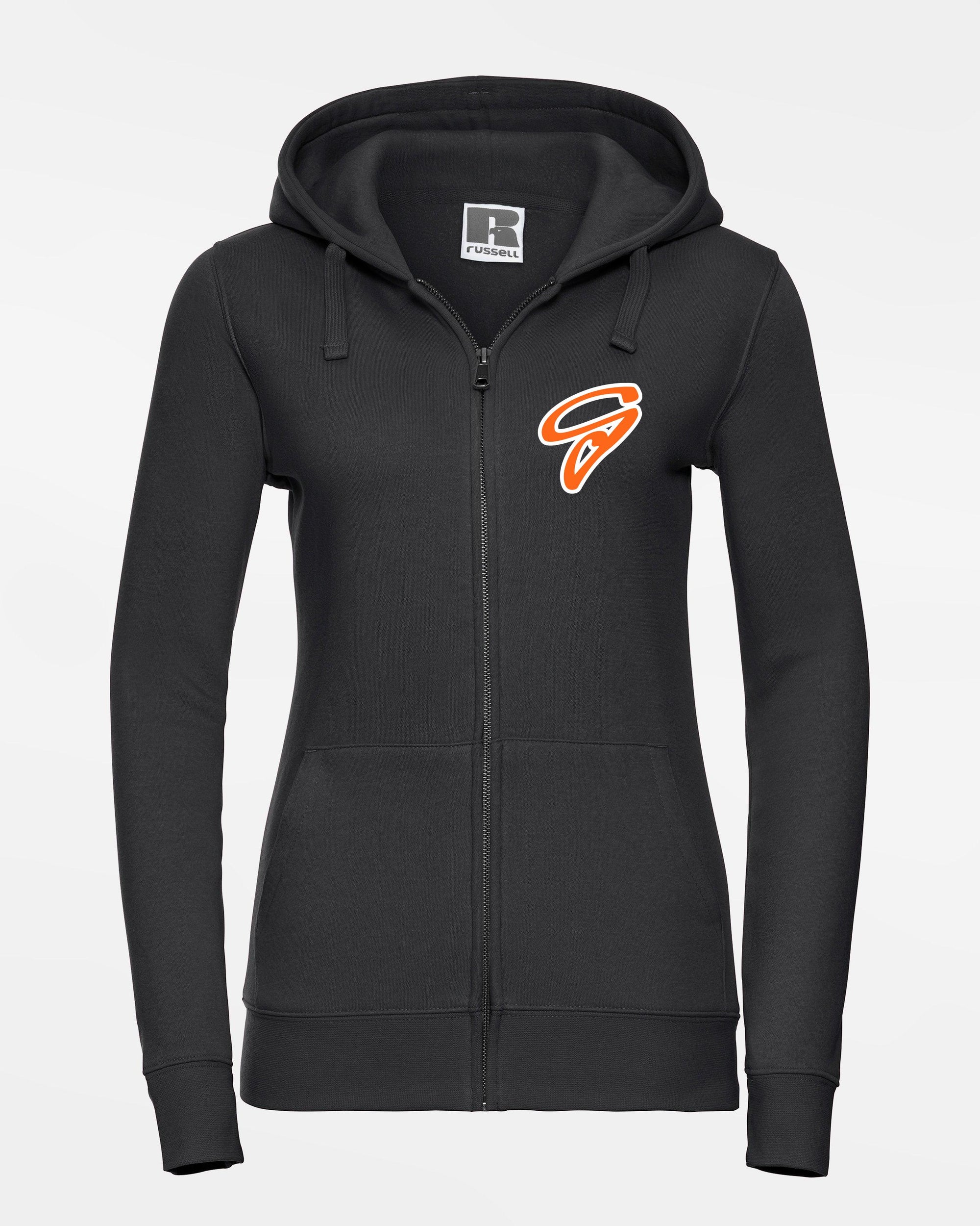 Russell Ladies Premium Heavy Zip-Hoodie "Gröbenzell Bandits", G, schwarz-DIAMOND PRIDE