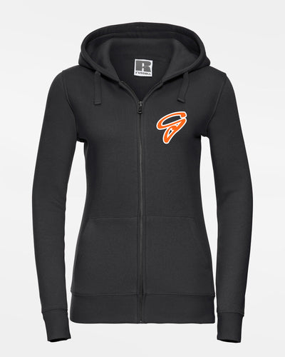 Russell Ladies Premium Heavy Zip-Hoodie "Gröbenzell Bandits", G, schwarz-DIAMOND PRIDE