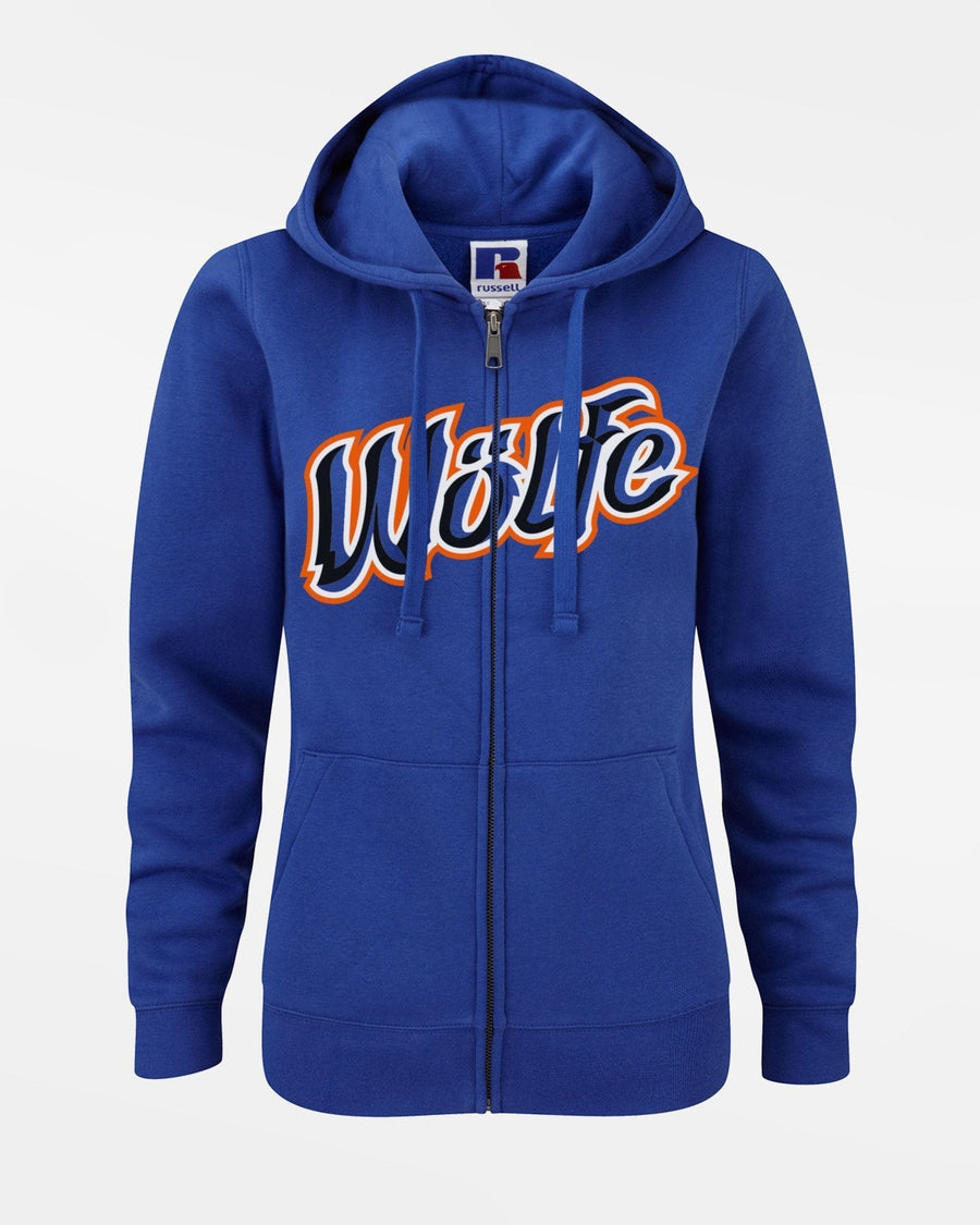 Russell Ladies Premium Heavy Zip-Hoodie "Laufer Wölfe", Script, royal-blau-DIAMOND PRIDE