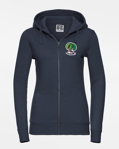 Russell Ladies Premium Heavy Zip-Hoodie "Munich Caribes", Palme, navy blau-DIAMOND PRIDE