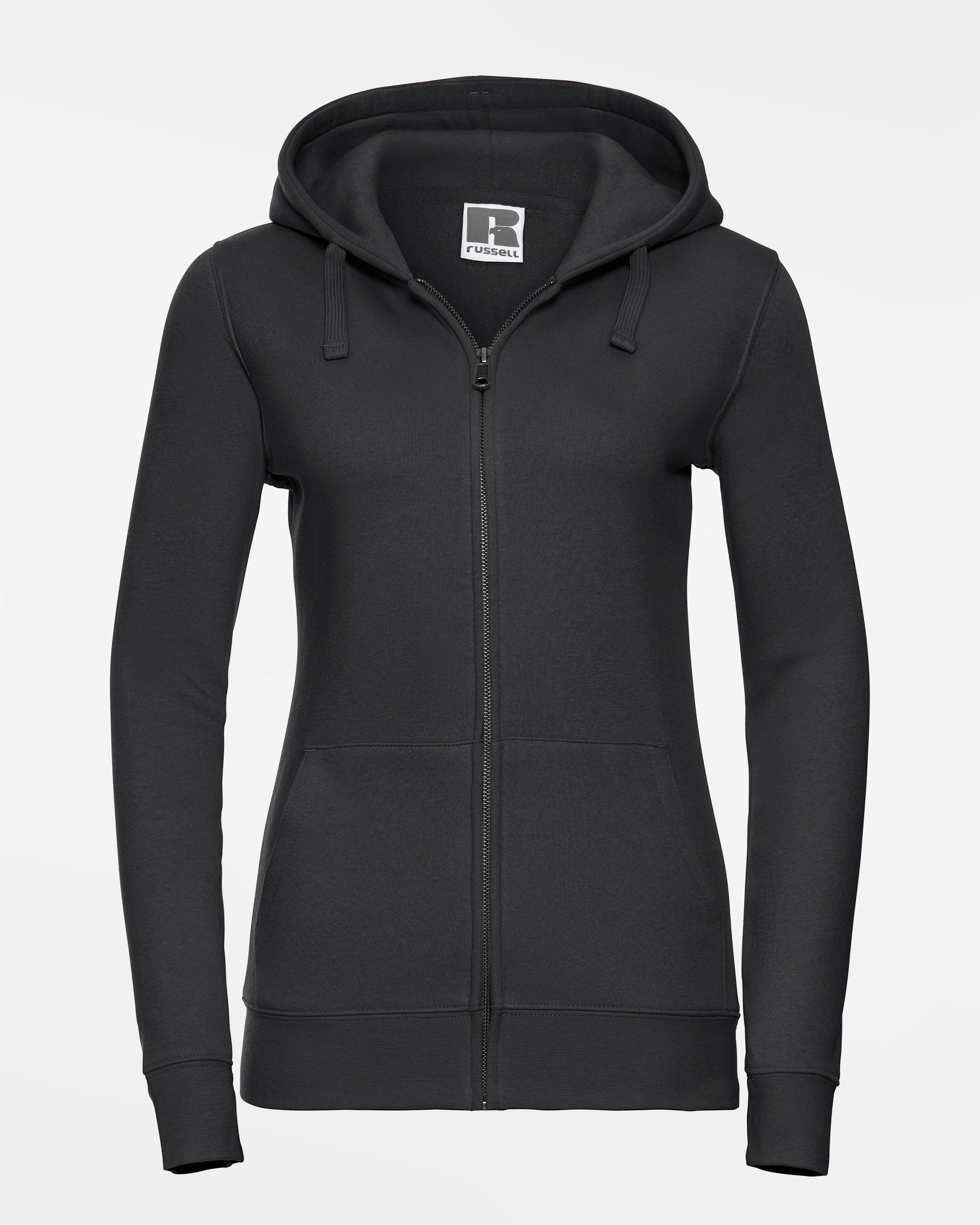 Russell Ladies Premium Heavy Zip-Hoodie, schwarz-DIAMOND PRIDE