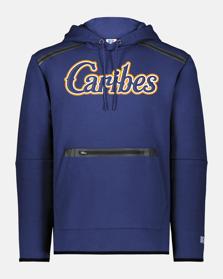 Russell Legend Long Sleeve Tech Fleece Hoodie "Munich Caribes", Script, navy blau