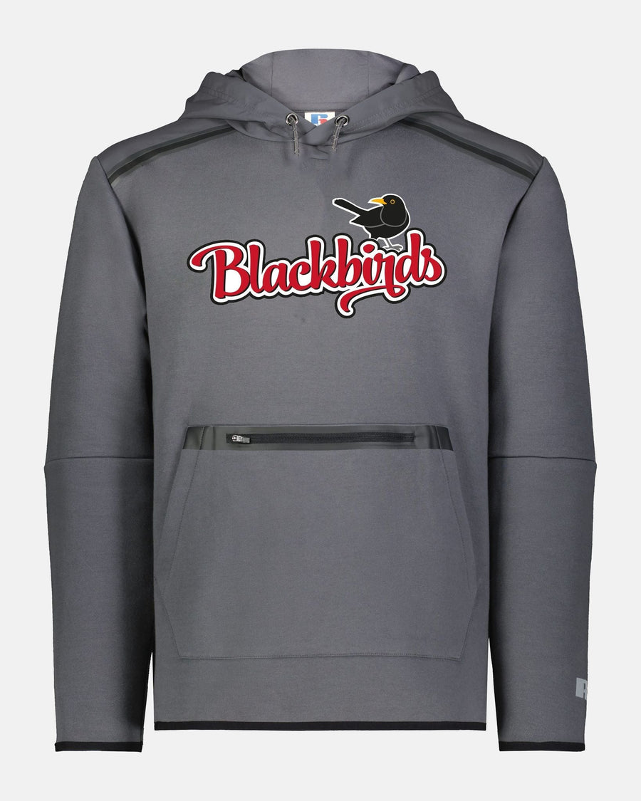Russell Legend Long Sleeve Tech Fleece Hoodie "Wolfsburg Blackbirds", Bird, dunkelgrau