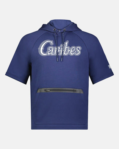 Russell Legend Short Sleeve Tech Fleece Hoodie "Munich Caribes", Script, navy blau