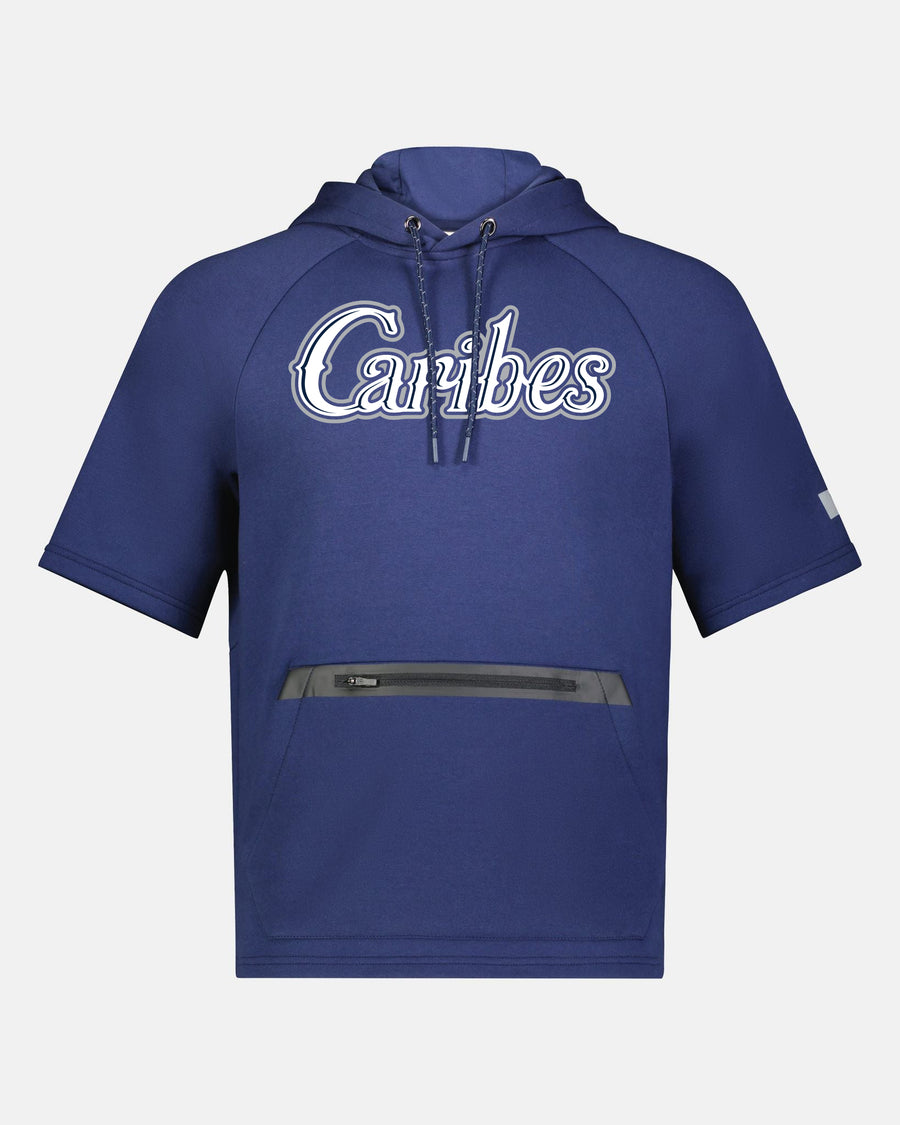 Russell Legend Short Sleeve Tech Fleece Hoodie "Munich Caribes", Script, navy blau