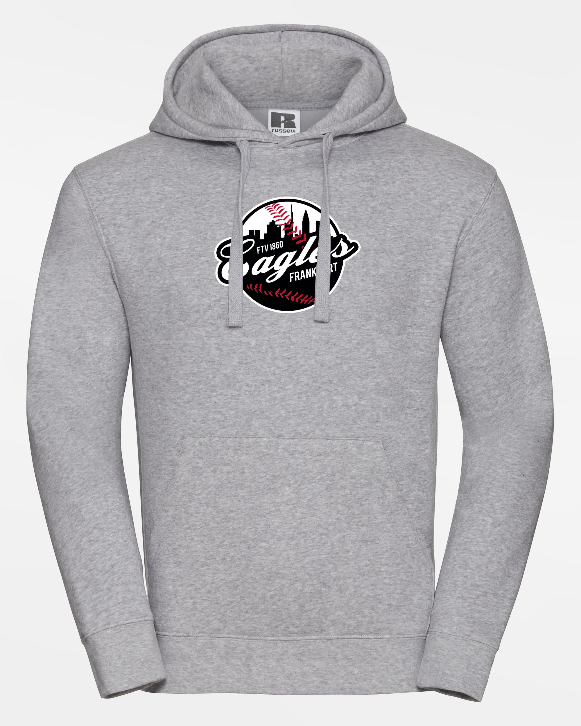 Russell Premium Heavy Hoodie "Frankfurt Eagles", Crest, heather grau-DIAMOND PRIDE