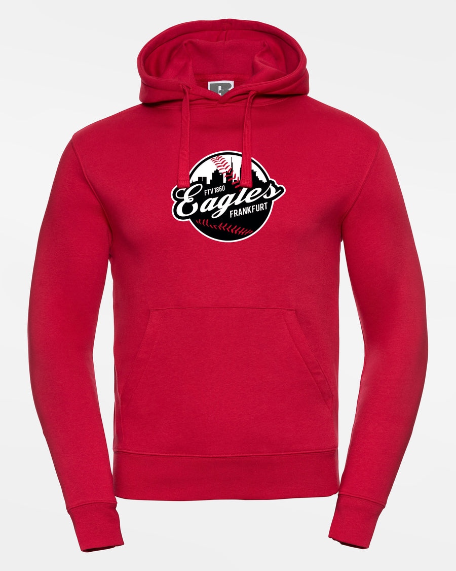Russell Premium Heavy Hoodie "Frankfurt Eagles", Crest, rot-DIAMOND PRIDE