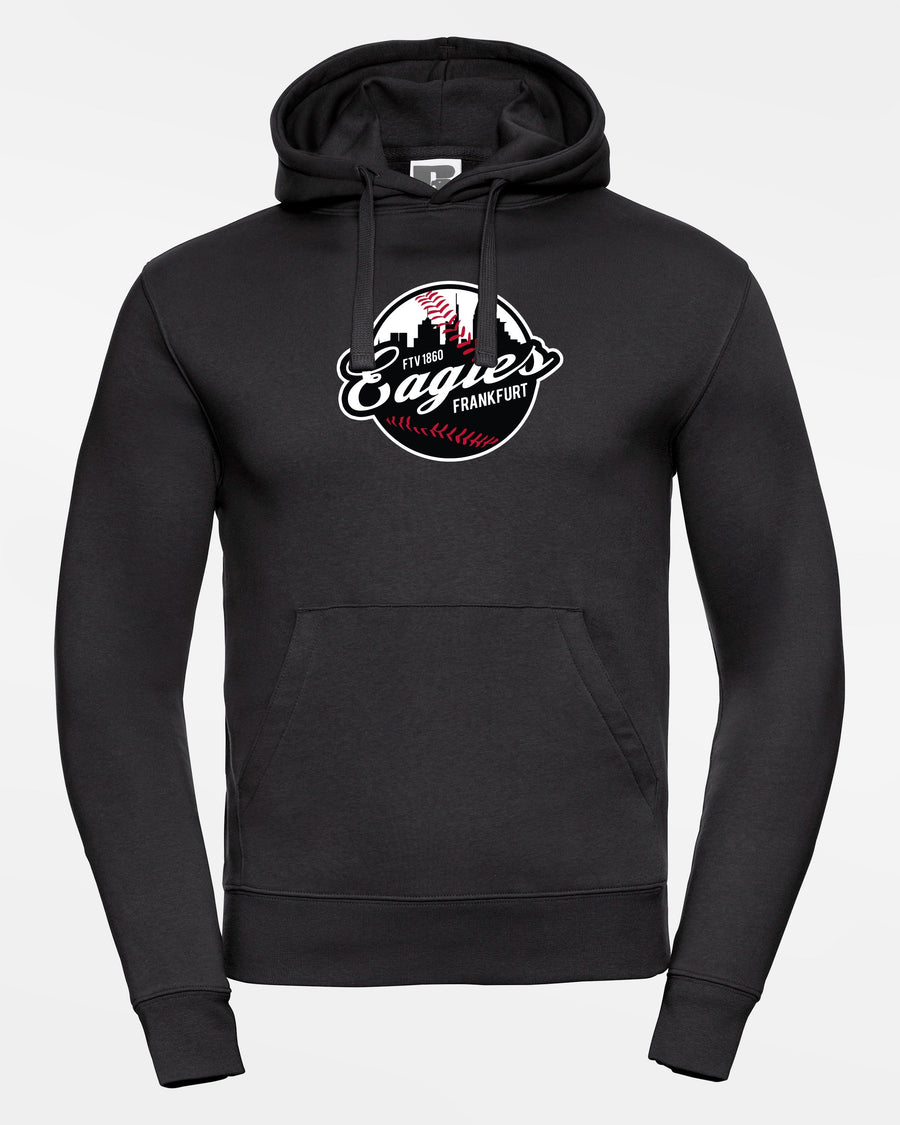 Russell Premium Heavy Hoodie "Frankfurt Eagles", Crest, schwarz-DIAMOND PRIDE