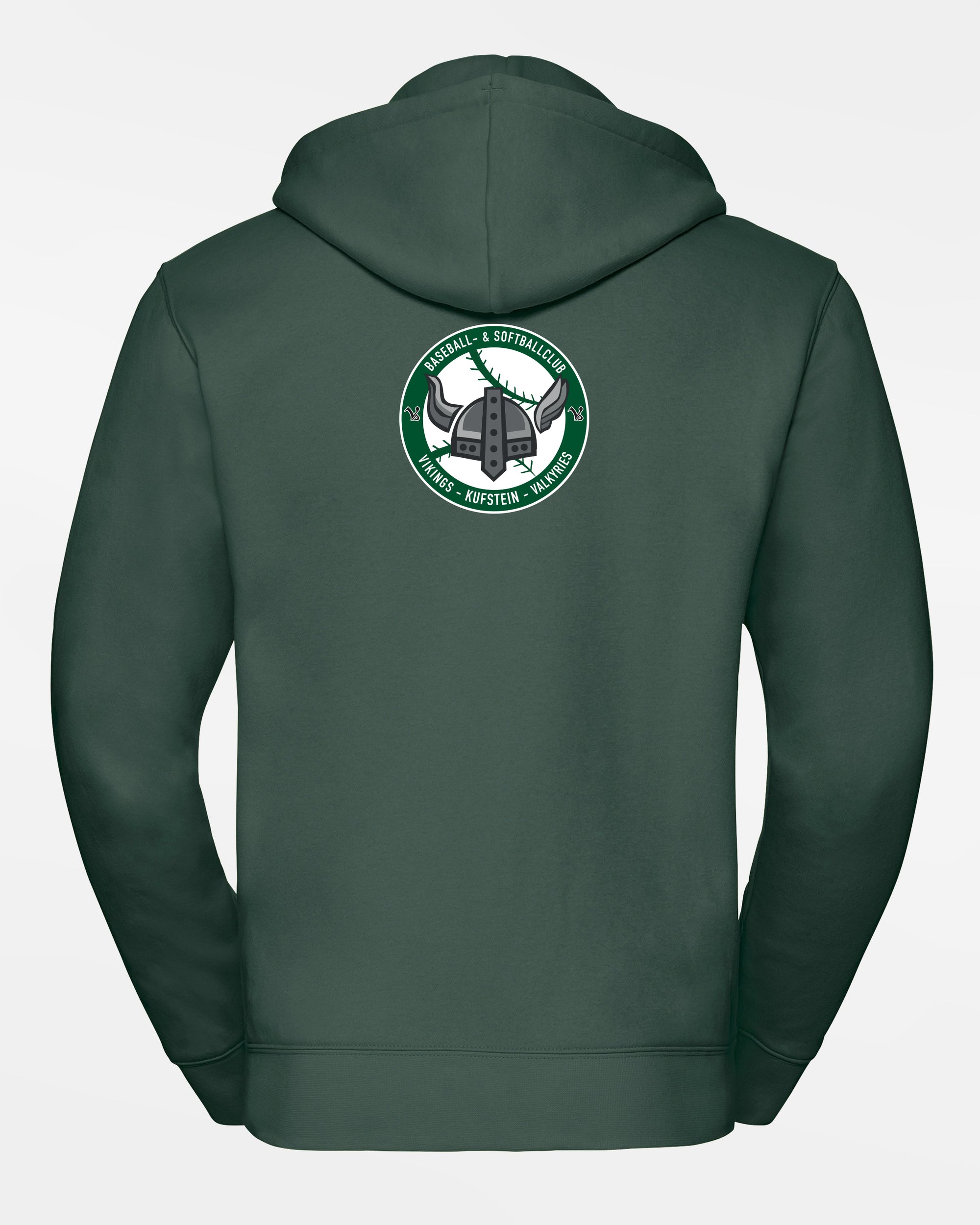 Russell Premium Heavy Hoodie "Kufstein Vikings", VS & Crest, dunkelgrün-DIAMOND PRIDE