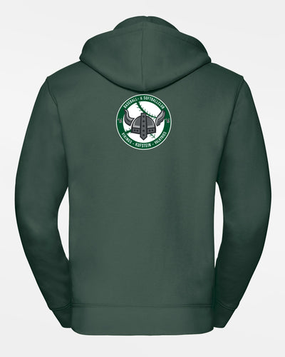 Russell Premium Heavy Hoodie "Kufstein Vikings", VS & Crest, dunkelgrün-DIAMOND PRIDE