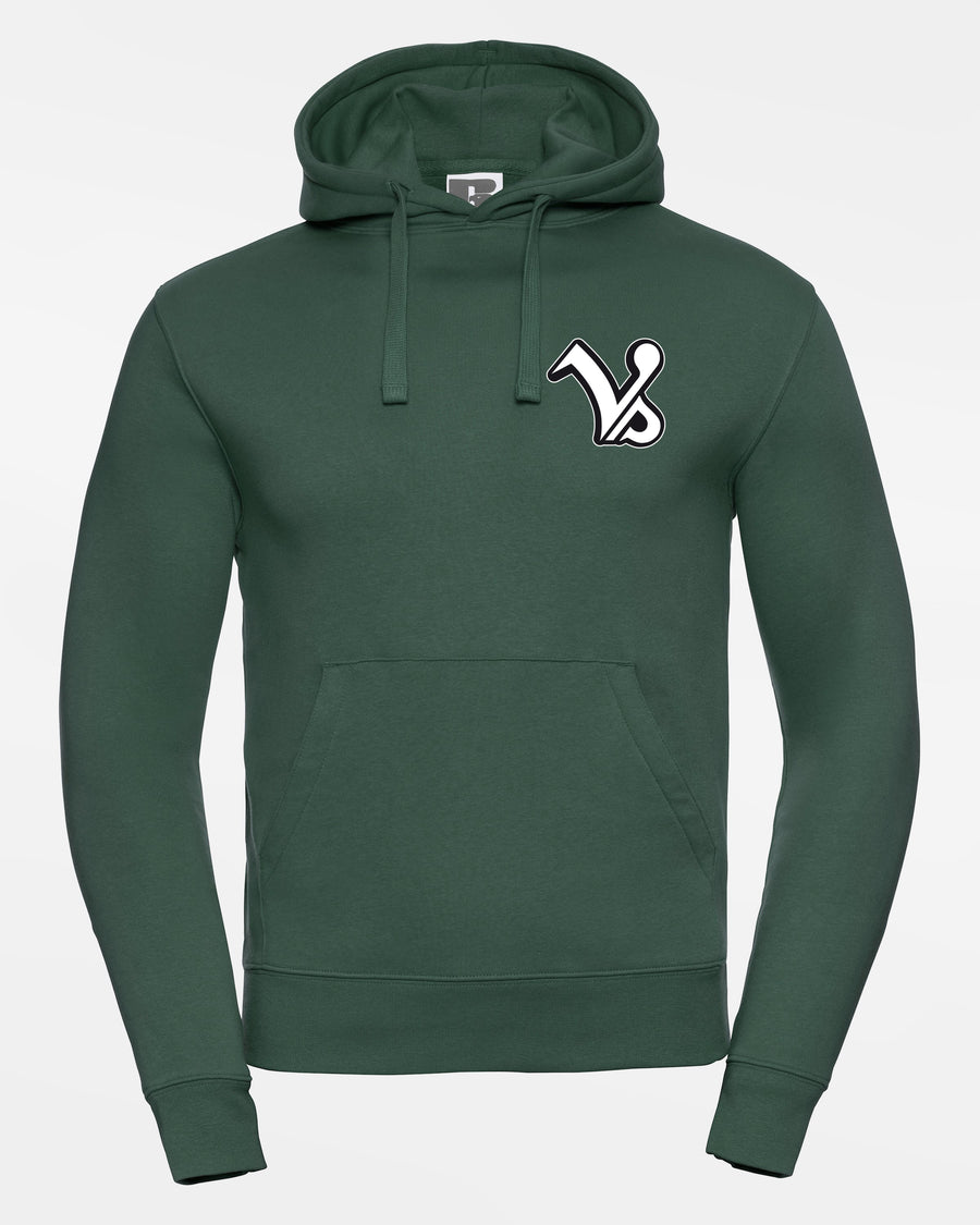 Russell Premium Heavy Hoodie "Kufstein Vikings", VS & Crest, dunkelgrün-DIAMOND PRIDE