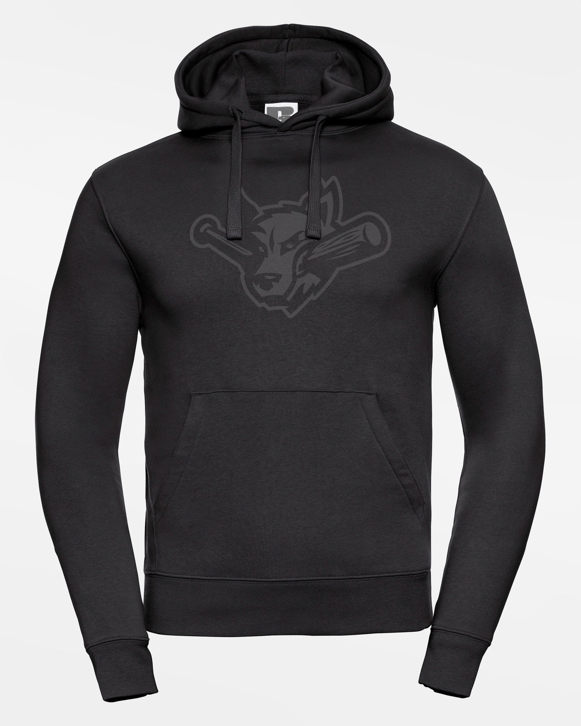 Russell Premium Heavy Hoodie "Laufer Wölfe", ALL BLACK, schwarz-DIAMOND PRIDE