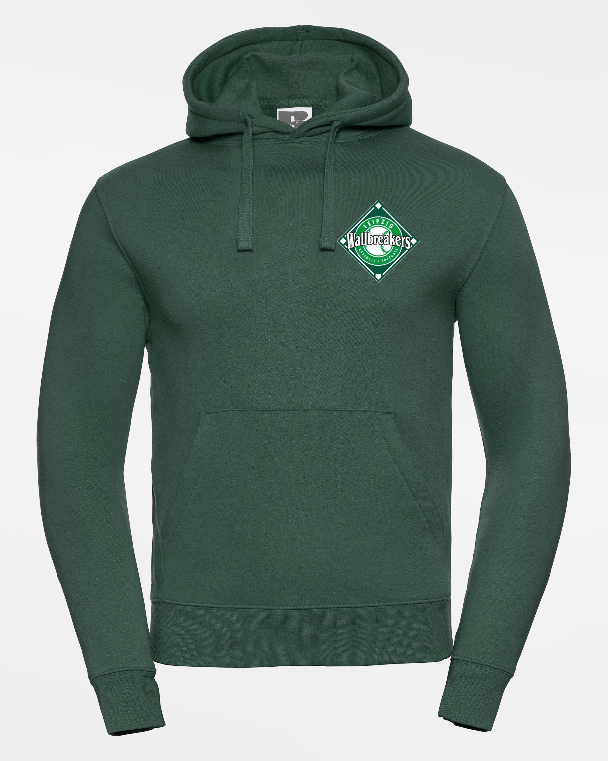 Russell Premium Heavy Hoodie "Leipzig Wallbreakers", Crest & Primary Logo, dunkelgrün-DIAMOND PRIDE
