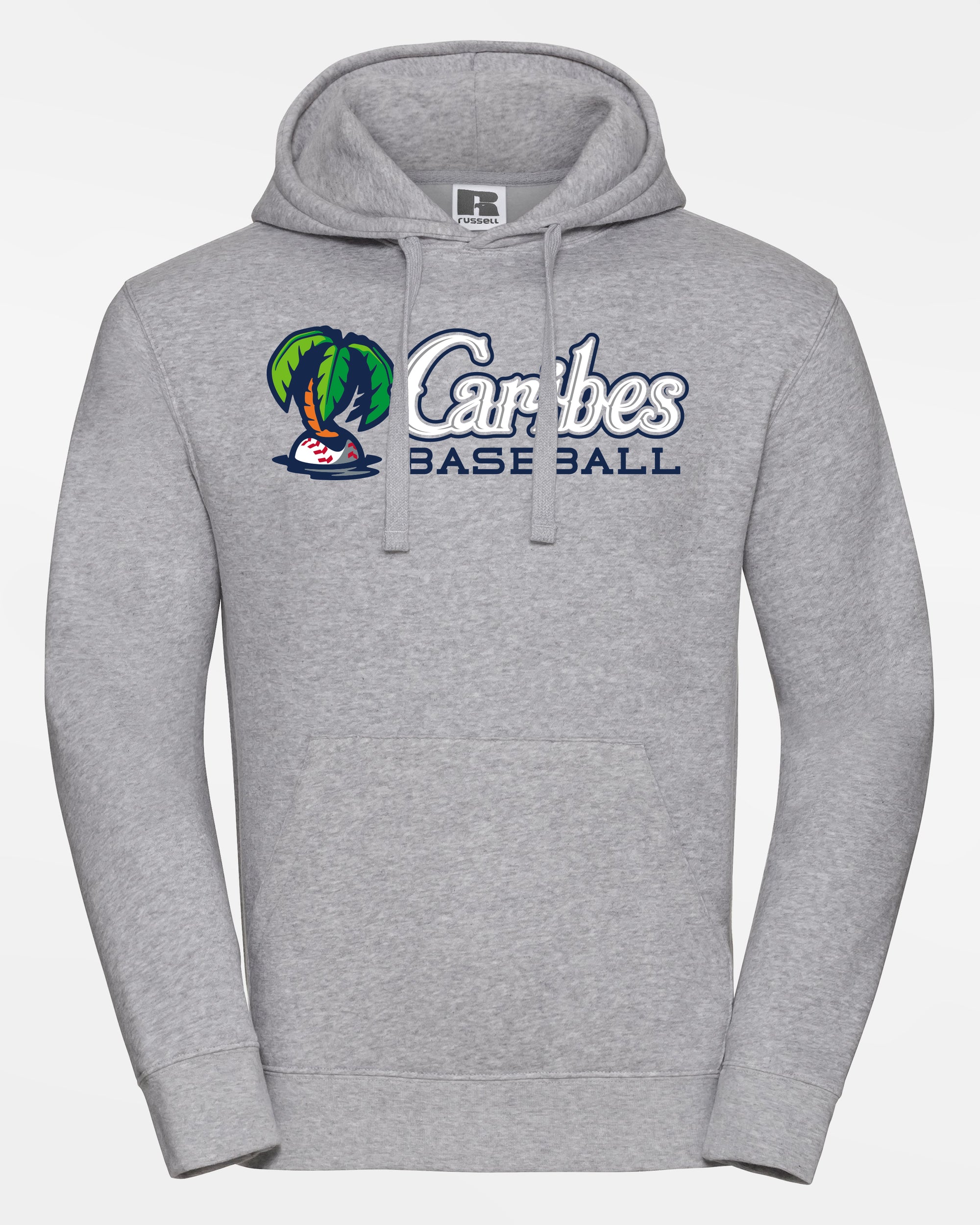 Russell Premium Heavy Hoodie "Munich Caribes", Baseball, heather grau-DIAMOND PRIDE