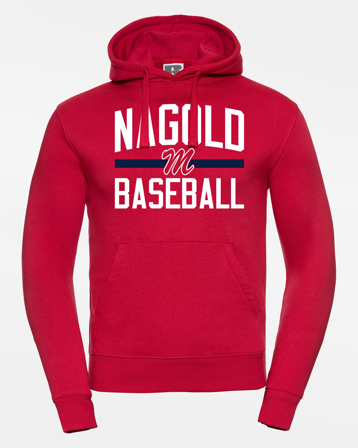 Russell Premium Heavy Hoodie "Nagold Mohawks", Baseball, rot