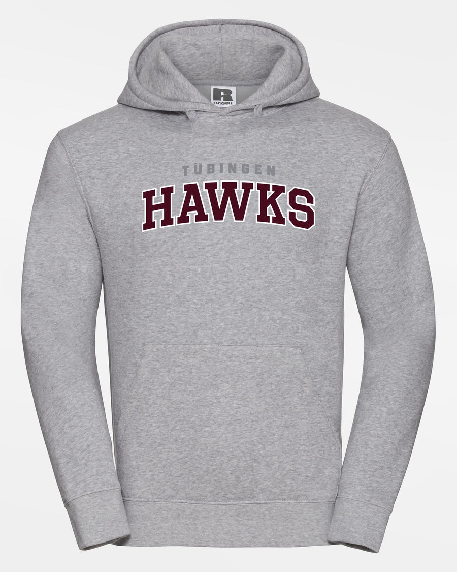 Russell Premium Heavy Hoodie "Tübingen Hawks", Script, heather grau-DIAMOND PRIDE