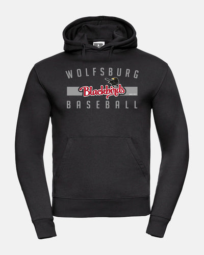 Russell Premium Heavy Hoodie "Wolfsburg Blackbirds", Script, schwarz-DIAMOND PRIDE